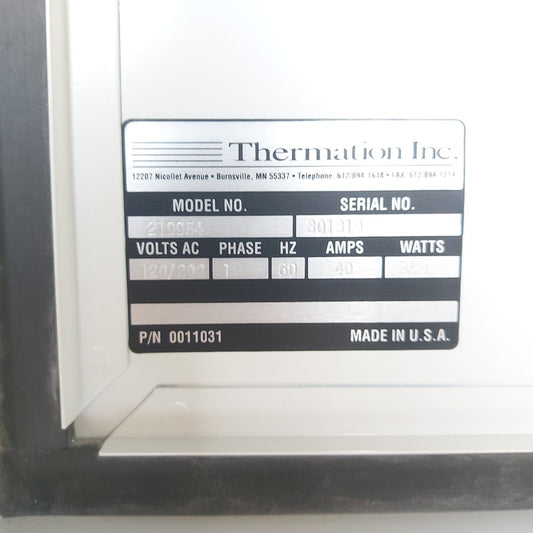 THERMATION INC 1 UP REFLOW VERTICAL LAMINATOR MODEL NUMBER 219954 P/N 0011031