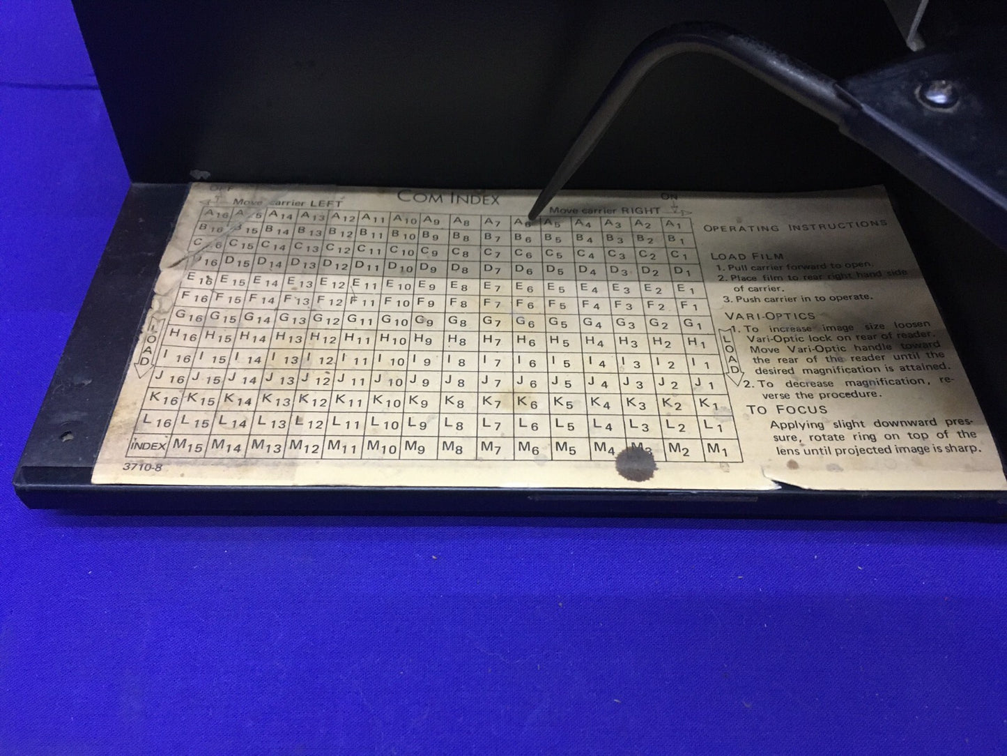 REALIST MICROFORM 3351 REALIST (Microfiche/ Microfilm) READER FOR PARTS/REPAIR