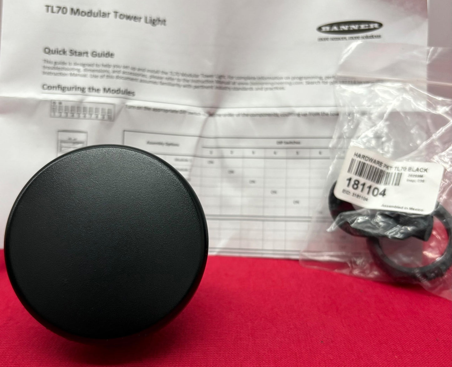 BANNER B-TL70-Q5 MODULAR TOWER LIGHT & CAP EID 3092226 92226