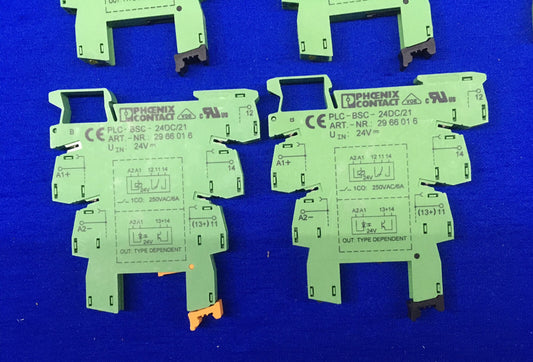 Qty 11 - PHOENIX CONTACT PLC-BSC-24DC/21/2966016/29 66 01 6 RELAY SOCKET