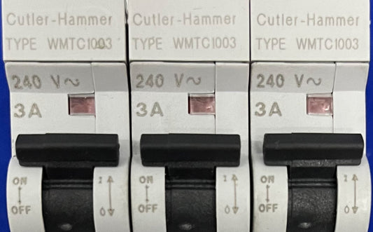 CUTLER-HAMMER WMTC1003 CIRCUIT BREAKER 3 AMP - 1 LOT QTY 3