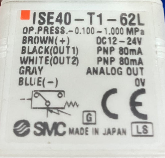 SMC ISE40-T1-62L 3個セット 混合アタッチメント付き IR1020-N01付き