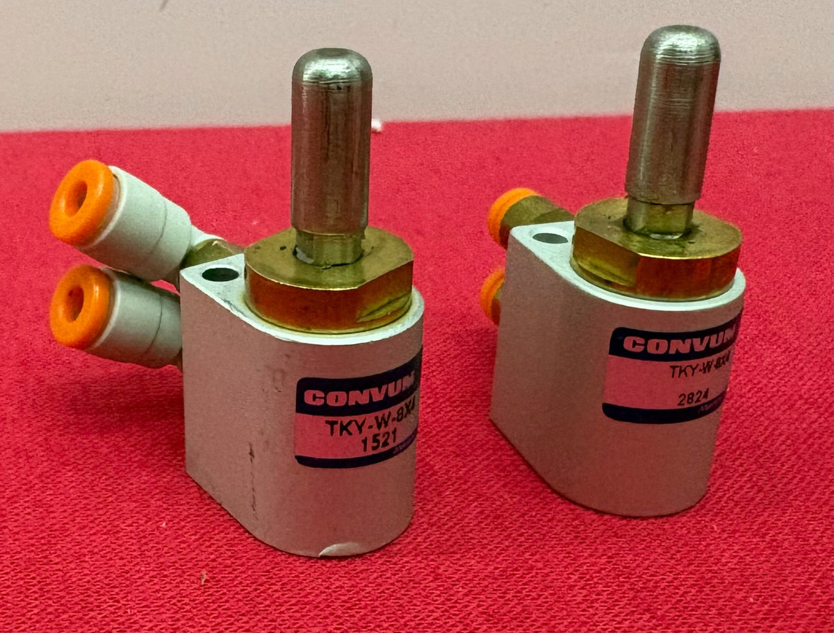 CONVUM TKY-W-8X4 PNEUMATIC DOUBLE-ACTING MINI-CYLINDER 8mm BORE DIAMETER - QTY 2
