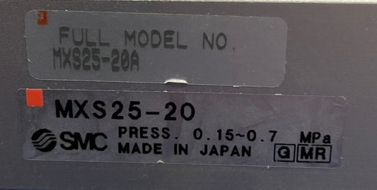 SMC MXS25-20 TAFELSCHUIFGELEIDE PERS