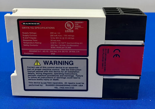 BANNER ENGINEERING CORP GM-FA-10J SAFETY MODULE FOR INTERLOCK