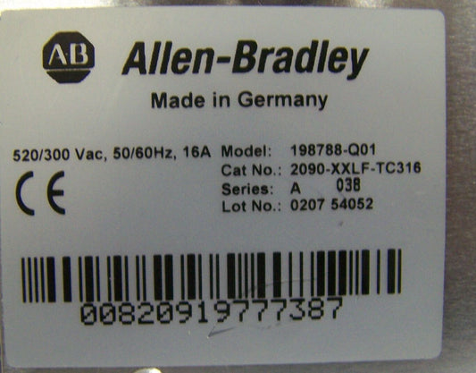 Allen-Bradley Allen Bradley AB 198778-Q01 2090-XXLF-TC316 2090-XXLF-TC325 FILTER