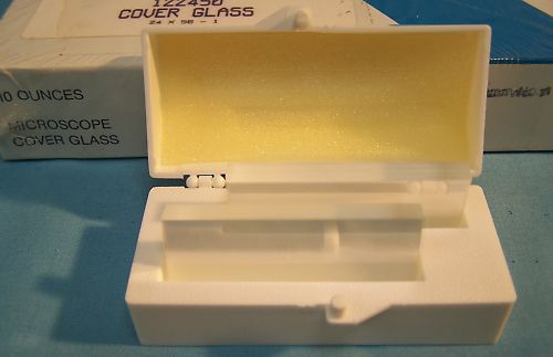 1 LOTTO DI QTY 8 PKGS LIPSHAW 122450 VETRINO COPRIVETRO PER MICROSCOPIO CRISTALLINO