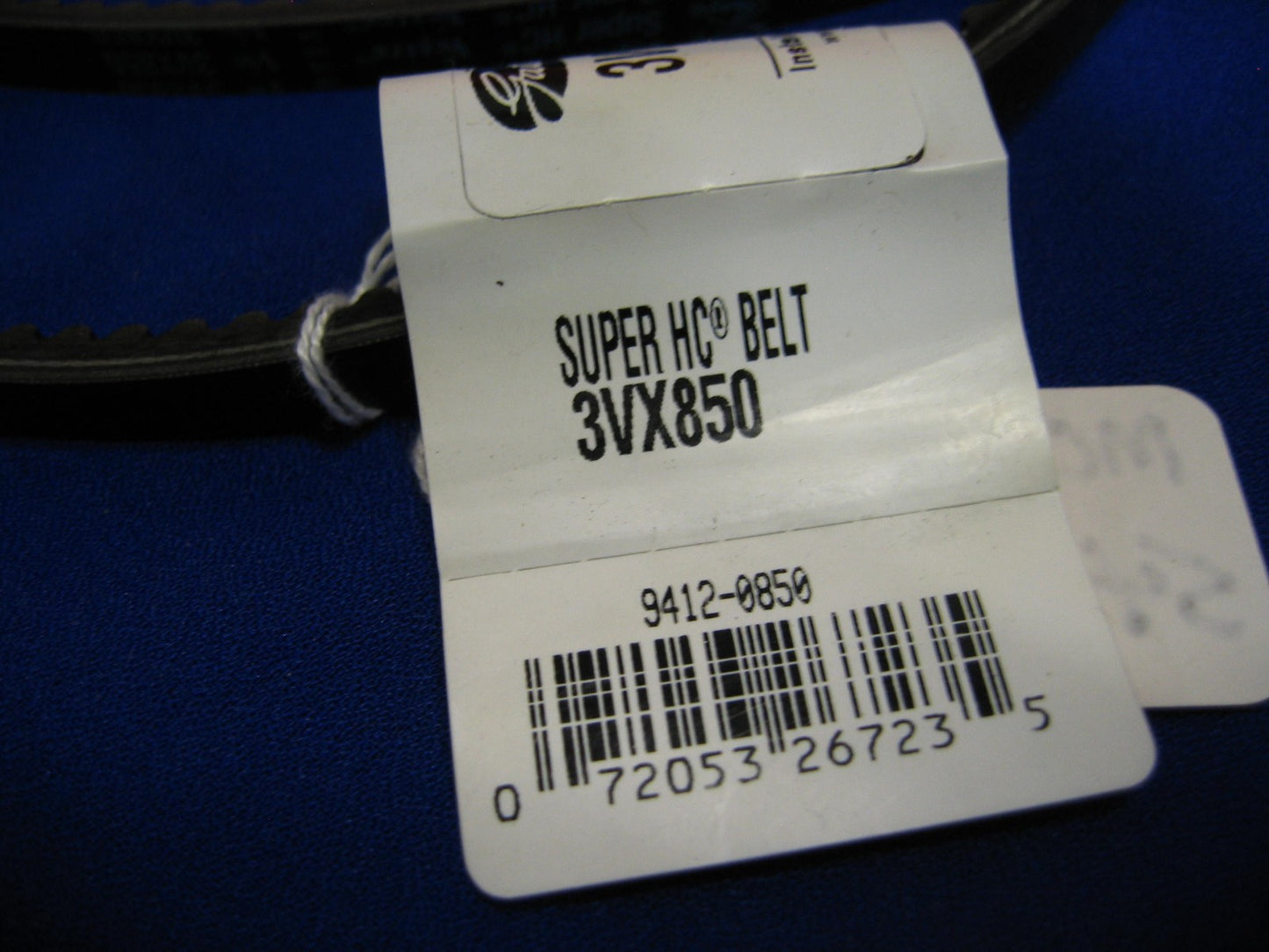 GATES MODEL 3VC850 GATES SUPER HC BELT #9412-0850