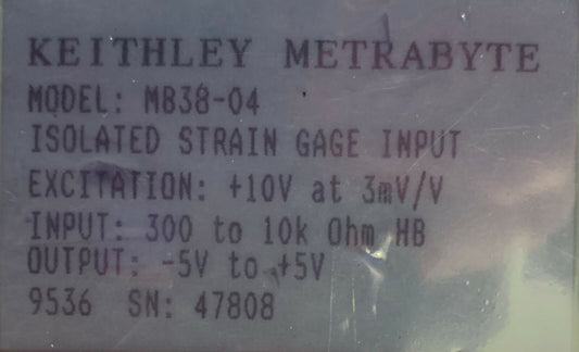 KEITHLEY METRABYTE MB38-04 MODULE