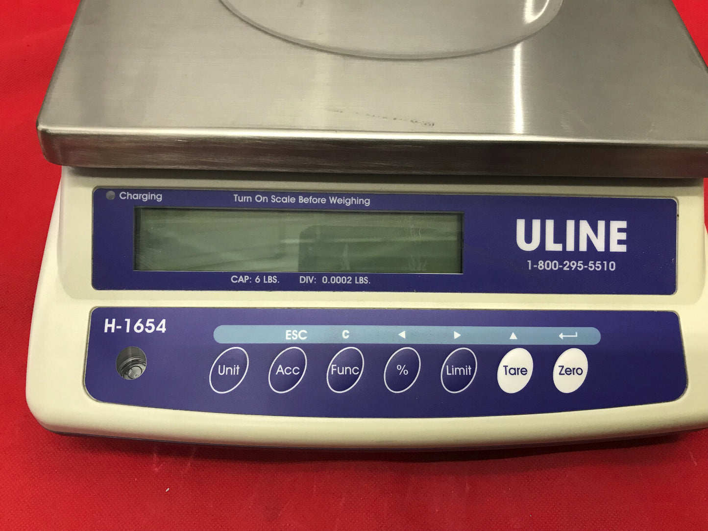 Uline H-1654 DIGITAL SCALE EASY-COUNT SCALE 6 LBS X .002 LB COUNTING SCALE