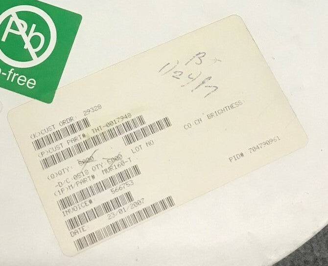 DIODES MUR160-T / 704790961 RECTIFIER DIODE 600V 1A DO4 APPROX QTY 3000