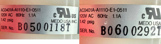 MEDO COMPRESSOR PUMPS AC0401A-A1110-E1-0511 120V AC 1.42 PSIG,60Hz 1.1A - QTY 2