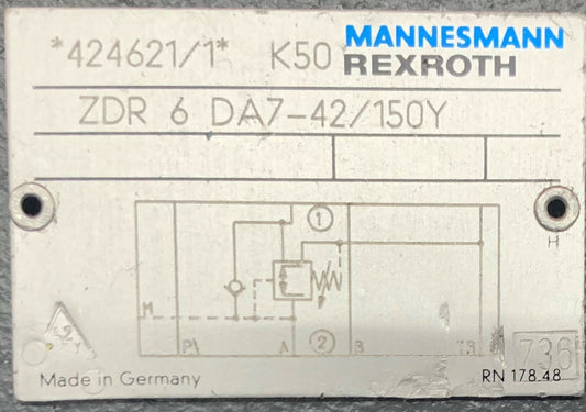 Rexroth K50 ZDR 6 DA7-42/150Y Hydraulisches Druckminderventil 424621/1*