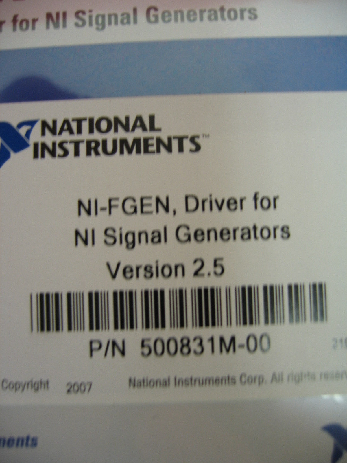 PILOTES NI-FGEN DE NATIONAL INSTRUMENTS (GÉNÉRATEURS DE FORMES D'ONDES ARBITRAIRES NI)