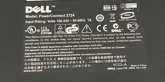 CONMUTADOR ETHERNET DELL POWERCONNECT 2724 DE 24 PUERTOS