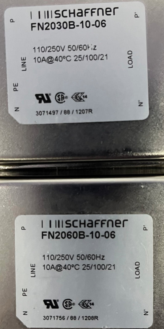 FILTROS DE LÍNEA SCHAFFNER EMC CANTIDAD 1 - FN2030B-10-06 Y CANTIDAD 1 - FN2060B-10-06