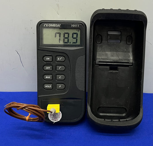MEDIDOR DE TERMOPAR DIGITAL OMEGA HH11 CON SONDA TIPO K CABLE CH+ AL-