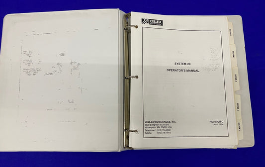 THE CELL CULTURE COMPANY CELLEX BIOSCIENCES SYSTEM 20 BEDIENUNGSANLEITUNG REV C