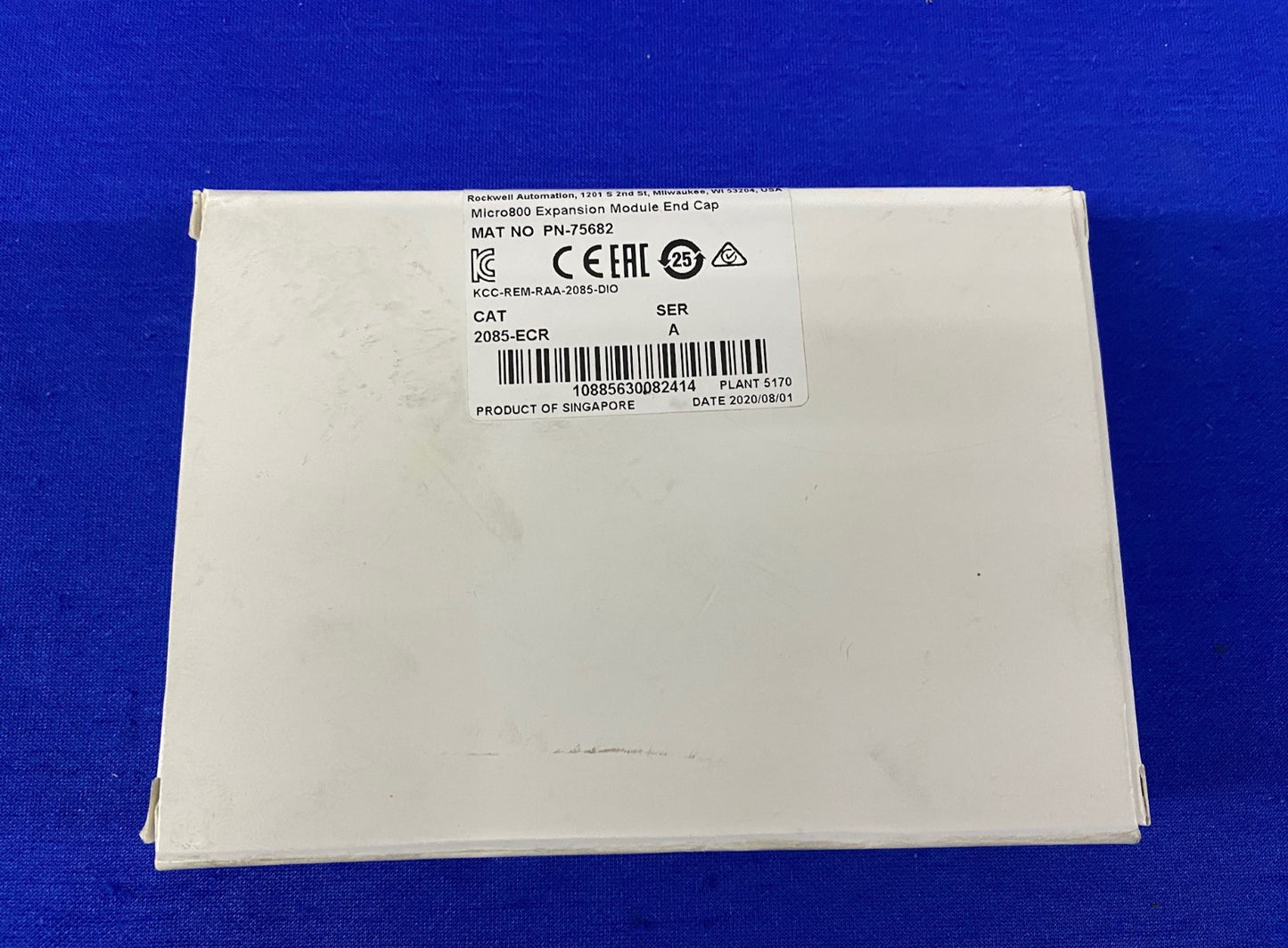 AB ROCKWELL PN-75682 CAT 2085-ECR SER A MICRO 800 EXPANSION MODULE END CAP