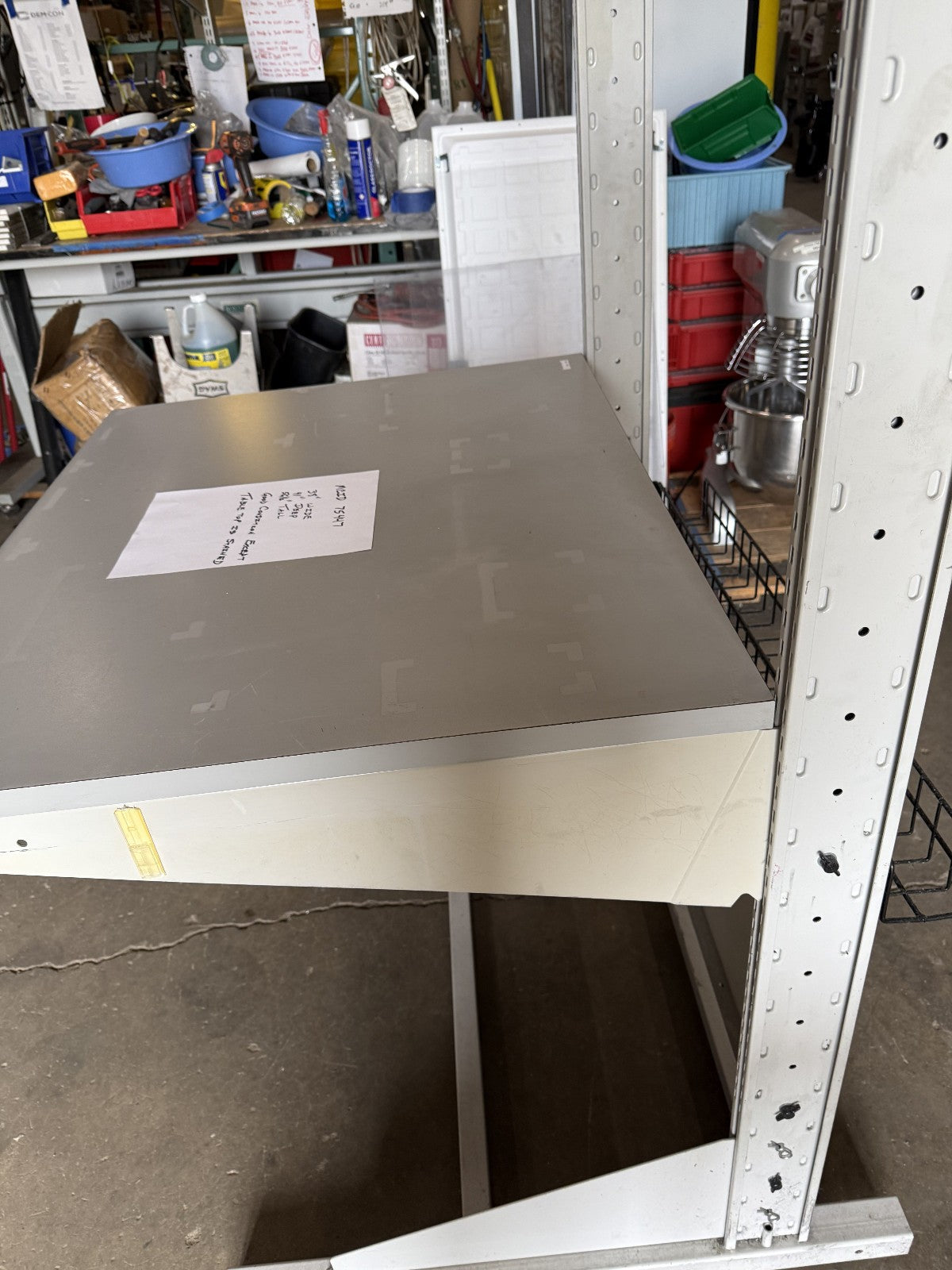 LISTA 38" W X 41" D X 56 1/2" T TABLE / WORKBENCH. WITH RISERS