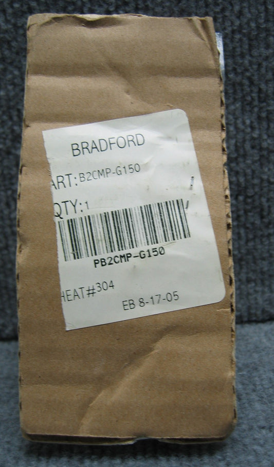 NEW BRADFORD B2CMP-G150 SANITARY 90 DEG ELBOW 1 1/2" SS 304