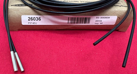 BANNER 26036 PIF46U PLASTIC FIBER OPTIC CABLE EID 303026036 22315A & HARDWARE