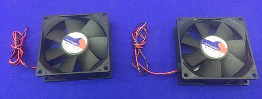 1 LOT HOEVEELHEID VAN 2 - EUPHONEE ELECTRONICS DC BORSTELLOZE VENTILATOREN 12V 0,20A