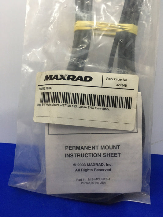 MAXRAD BMML195C MESSING 3/4" LOCHHALTERUNG MIT 17' ML195 ANTENNENHALTERUNG