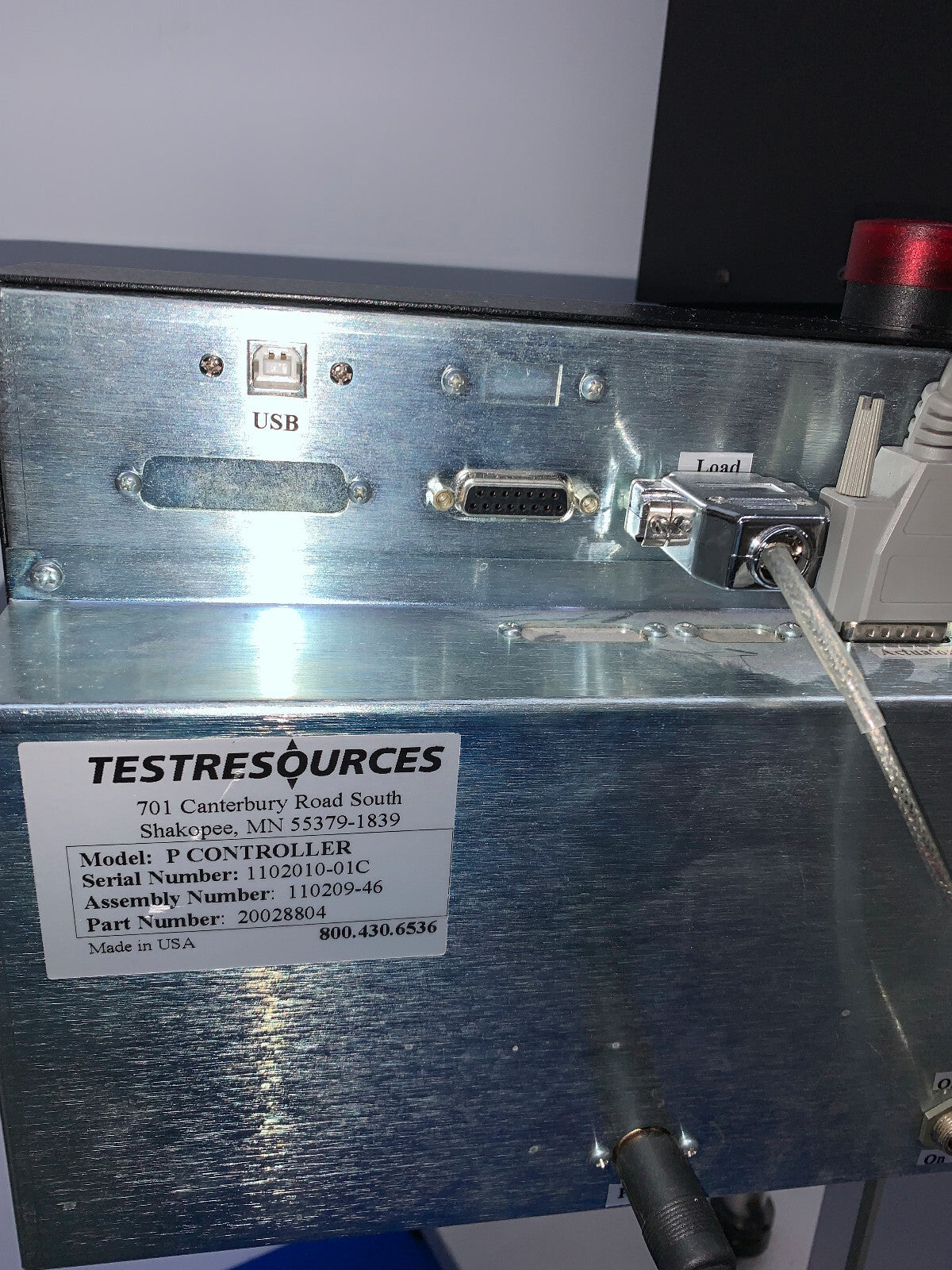 ACTIONNEUR TESTRESOURCES 225 LB AVEC CAPTEUR DE FORCE SM-50-294, CAPTEUR DE FORCE 50 LB