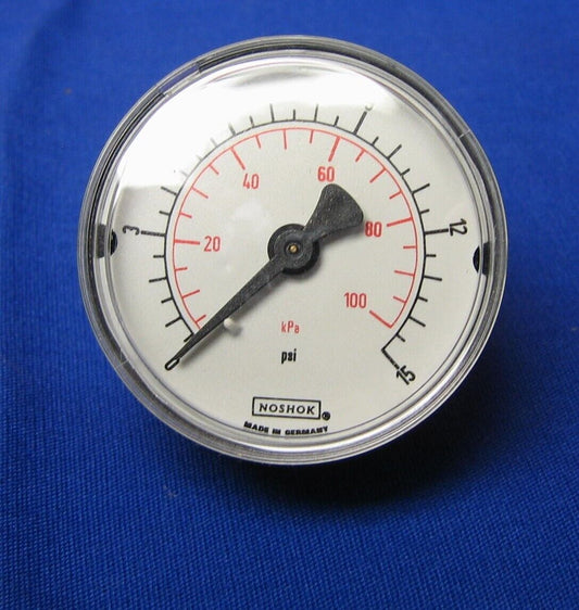 NOSHOK 20-110 PSI/KPA 1/4" NPT BACKCONN SILIKONBEHANDLUNG BEWEGUNG STAHLGEHÄUSE