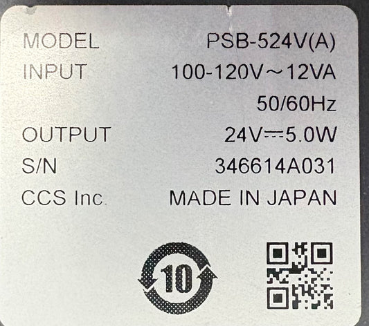 OMRON CCS PSB-524V ANALOG CONTROL UNIT w/ LED RING CONTINUOUS LIGHT