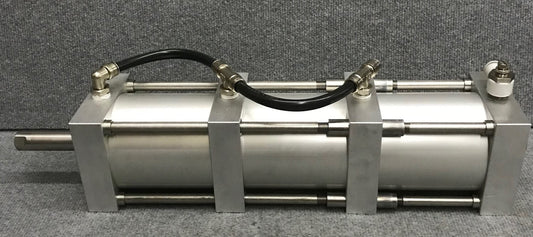 NO BRAND TRIPLE STACK 3 STAGE RAM TIE ROD CYLINDER 619/COMP 4.5" (114.3MM) BORE