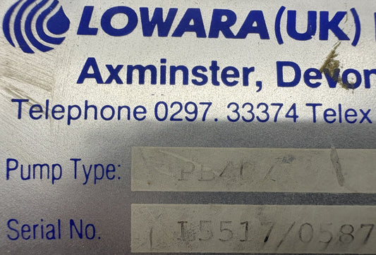 LOWARA PB40 PERIPHERAL PUMP CLASS IP44 208/380V 3 PH HP 0.8 RPM 3500 / FOR PARTS