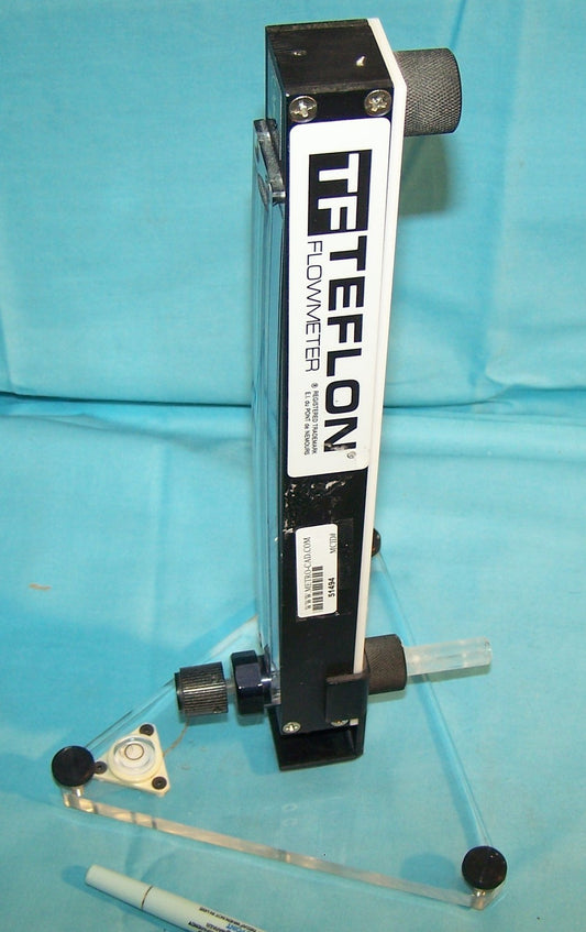 MANOSTAT TF TF TEFLON FLOWMETER MAX 60 PSIG MAX TEMP 150F 3/8 INLET TUBE