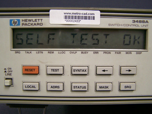 CONMUTADOR HP 3488A / UNIDAD DE CONTROL: CONMUTACIÓN DE SEÑAL DC-26,5 GHZ SN 2719A-38061