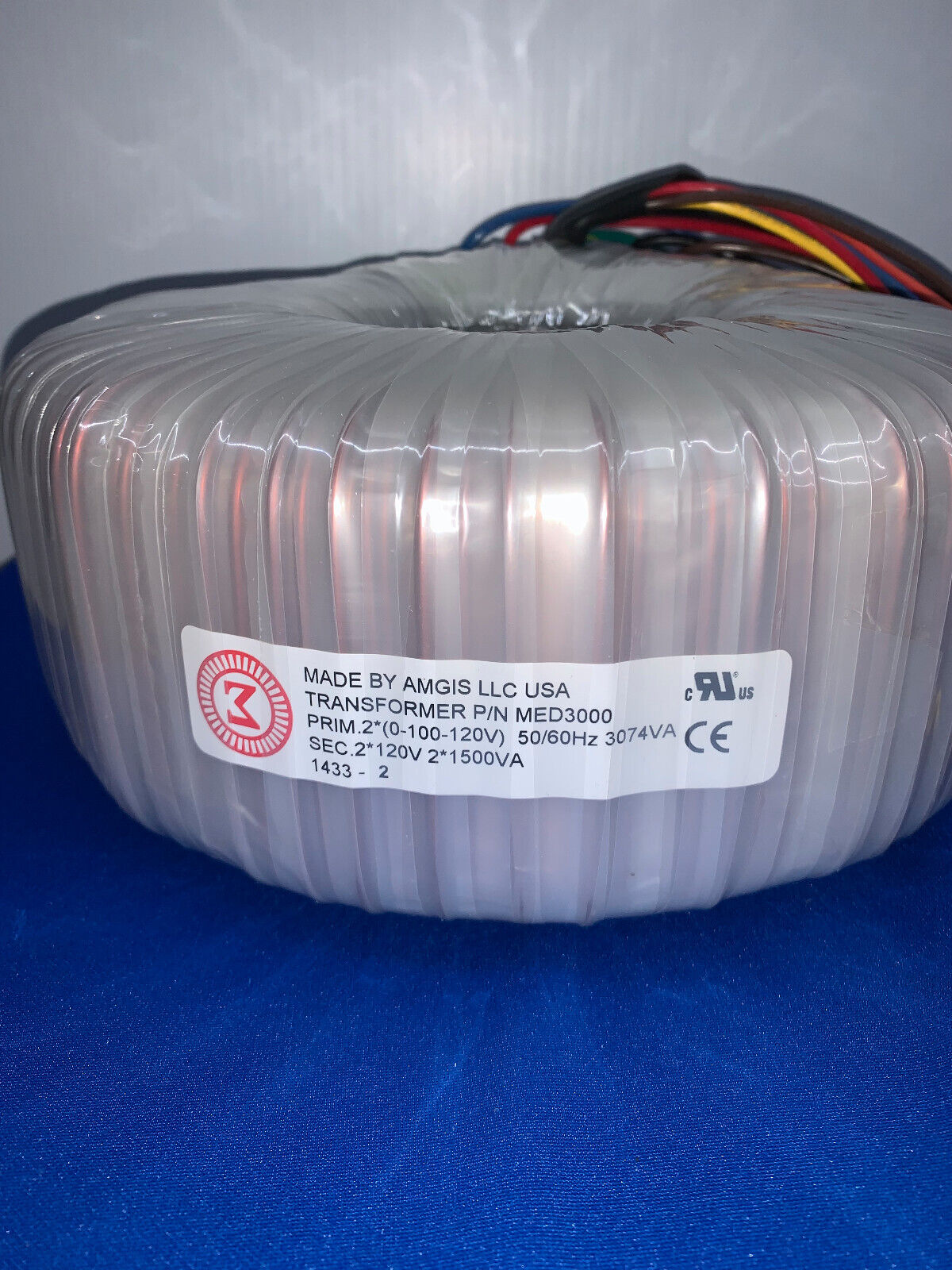 AMGIS, MED3000, TRANSFORMER, PRIM.2(0-100-120V), 50/60HZ, 3074VA, Sec.2 120V