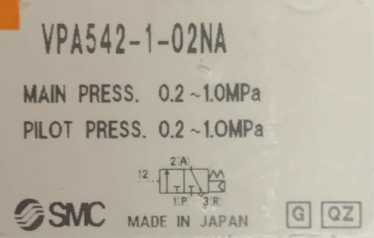 Válvula de asiento pilotada por aire SMC VPA542-1-02NA