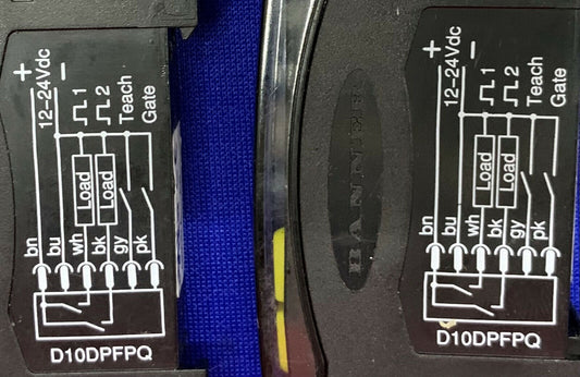 Lotto di 2 cavi Banner Photoelectric/Fiber Optic Sensor D10DPFPQ sono diversi