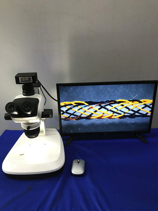 MMBT Polarizing Stereo Trinocular Video Microscope With LED Backlight 6.8-47X