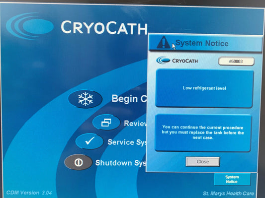 CRYOCATH 10000-003 CATETERE PER ABLAZIONE CRIO SISTEMA CRIOCHIRURGICO (PARTI E RIPARAZIONE)