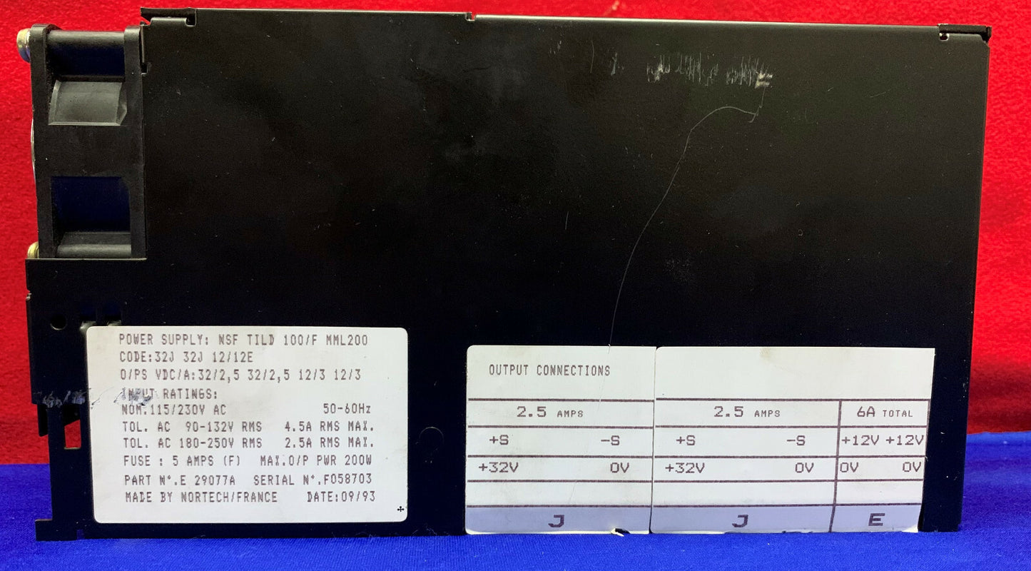 Coutant Lambda Omega MML 200 Voeding 115/230VAC 50-60Hz 29977A Nortech