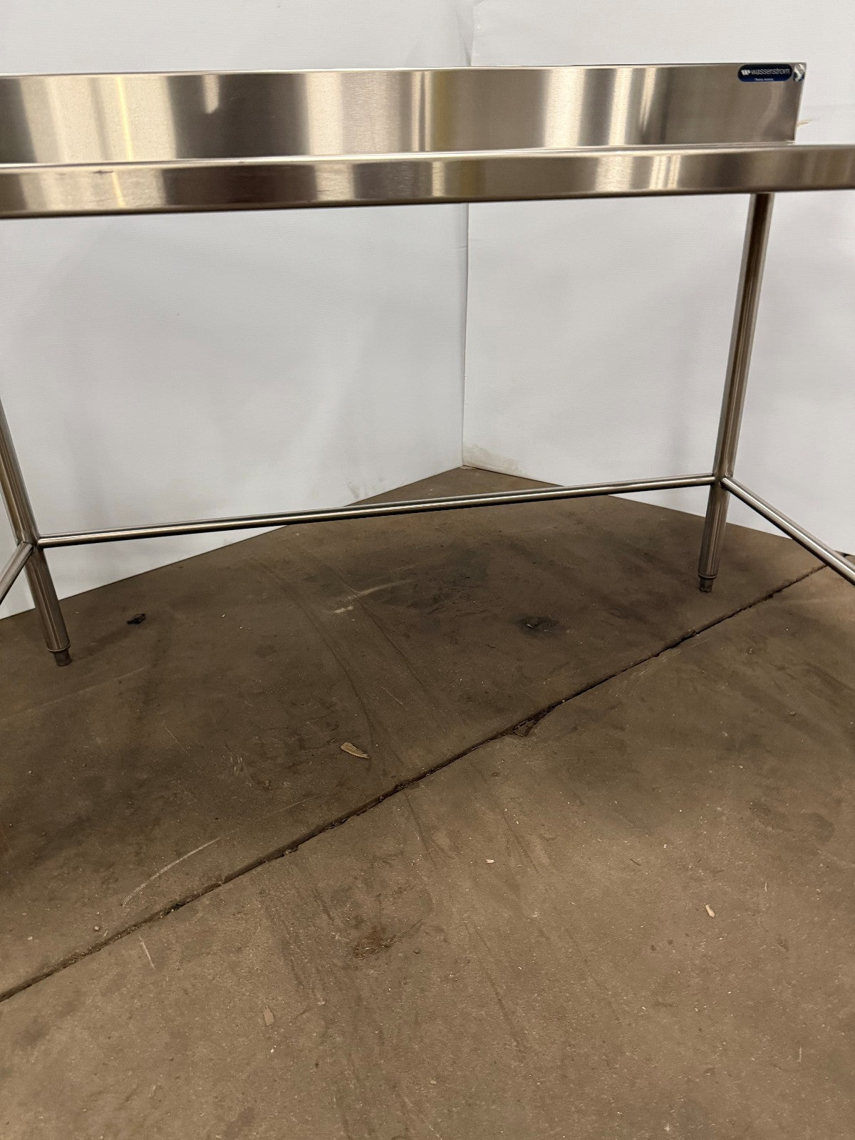 Stainless Steel Table 29" W x 60" L x 34 1/2" H With 5" Backsplash Workbench