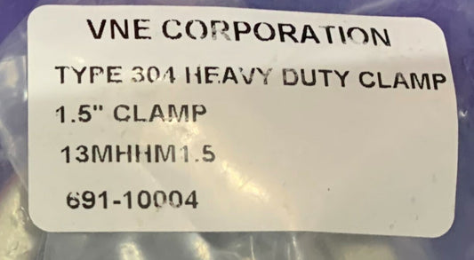 1 LT QTY DI 2 - VNE 13MHHM1.5 Tipo 304 Morsetto per impieghi gravosi Morsetto da 1,5"