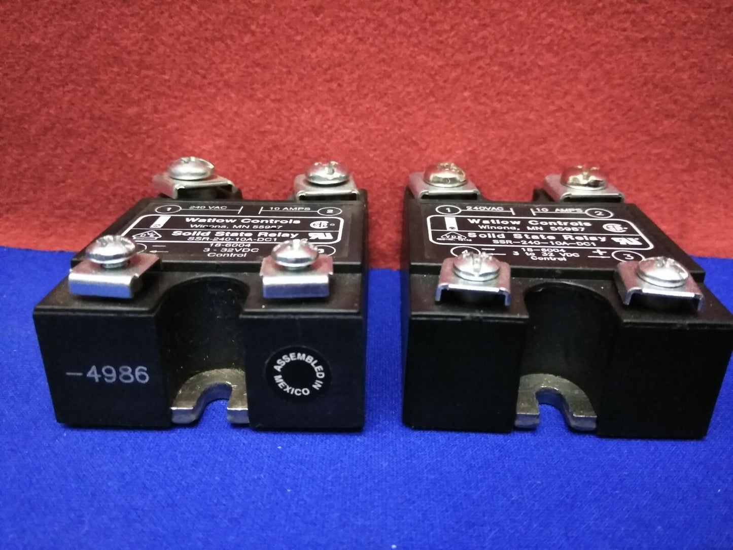 LOTE DE 2 RELÉS DE ESTADO SÓLIDO WATLOW CONTROLS SSR-240-10A-DC1