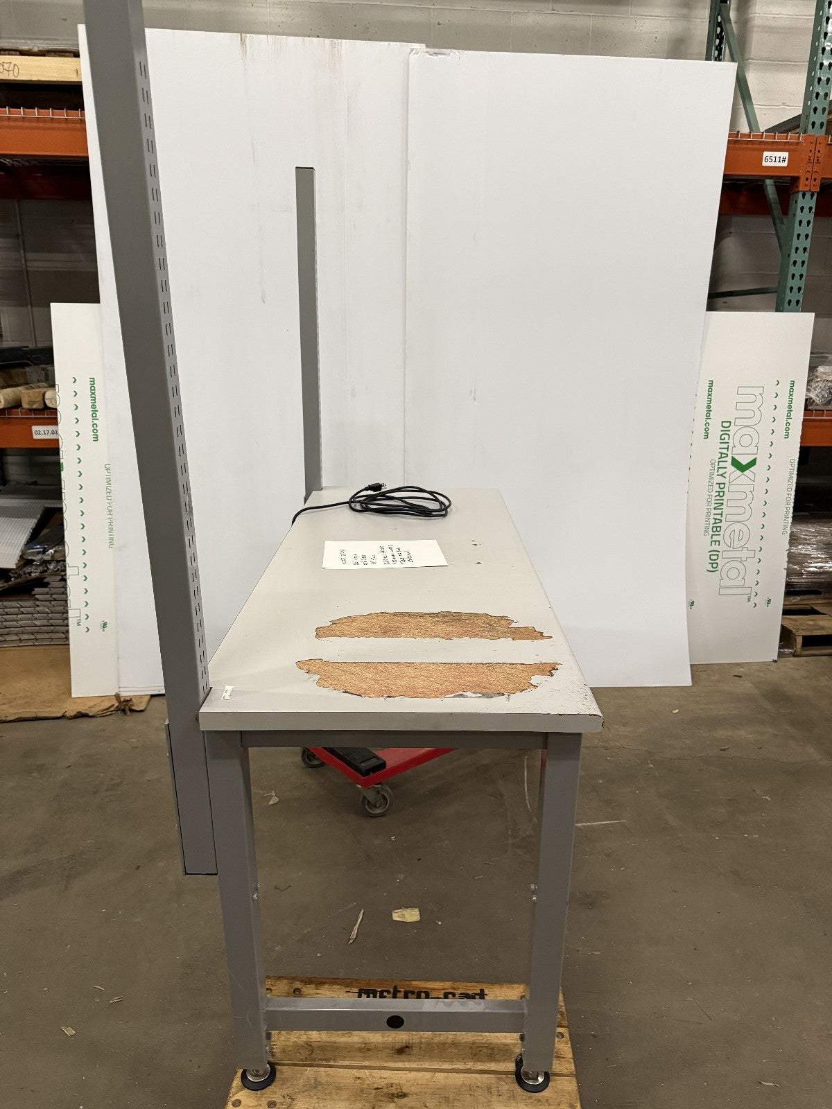 LISTA ELECTRIC HEIGHT ADJUSTABLE 60" W X 25 1/2 " D X 68" TALL WORKBENCH /TABLE