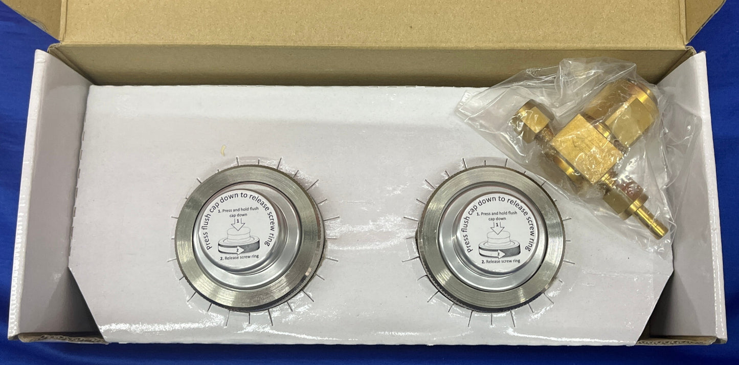 RESTEK CAT# 22060 2-POSITION BASEPLATE (1/4" FITTING)