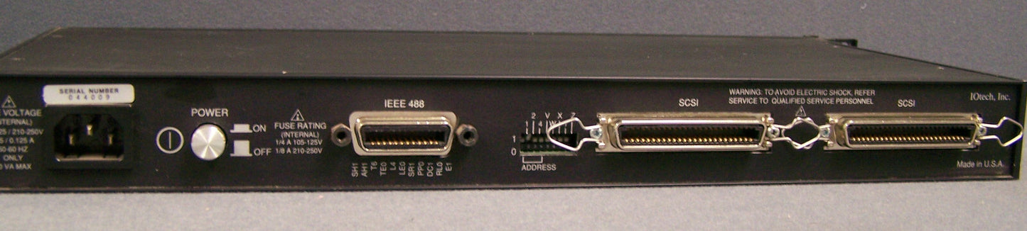 IO TECH CONTROLLER SCSI 488/N BUS CONTROLLER IEEE 488 SN 044009