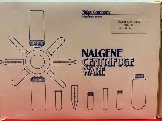 NALGENE 3103-0050 BOX OF 10 CONICAL CENTRIFUGE TUBE PP 50ML - 1 LOT QTY 2 BOXES