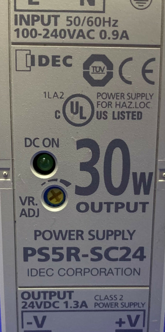 IDEC PS5R-SC24 30W Ausgangsnetzteil 24VDC 1,3A DIN-Schienenmontage