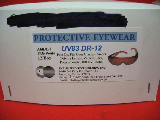 EYESHIELD PROTECTIVE EYEWEAR AMBER DRIVE DRIVING UV83DR-12 UV83 DR-12